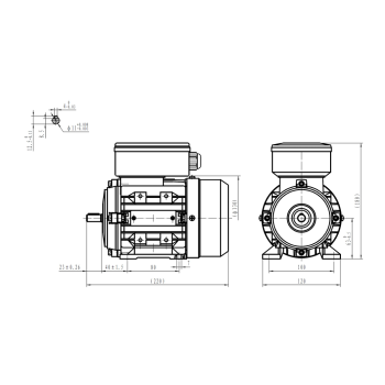 Silnik elektryczny jednofazowy 0,25kW 2800 obr/min. 63B3